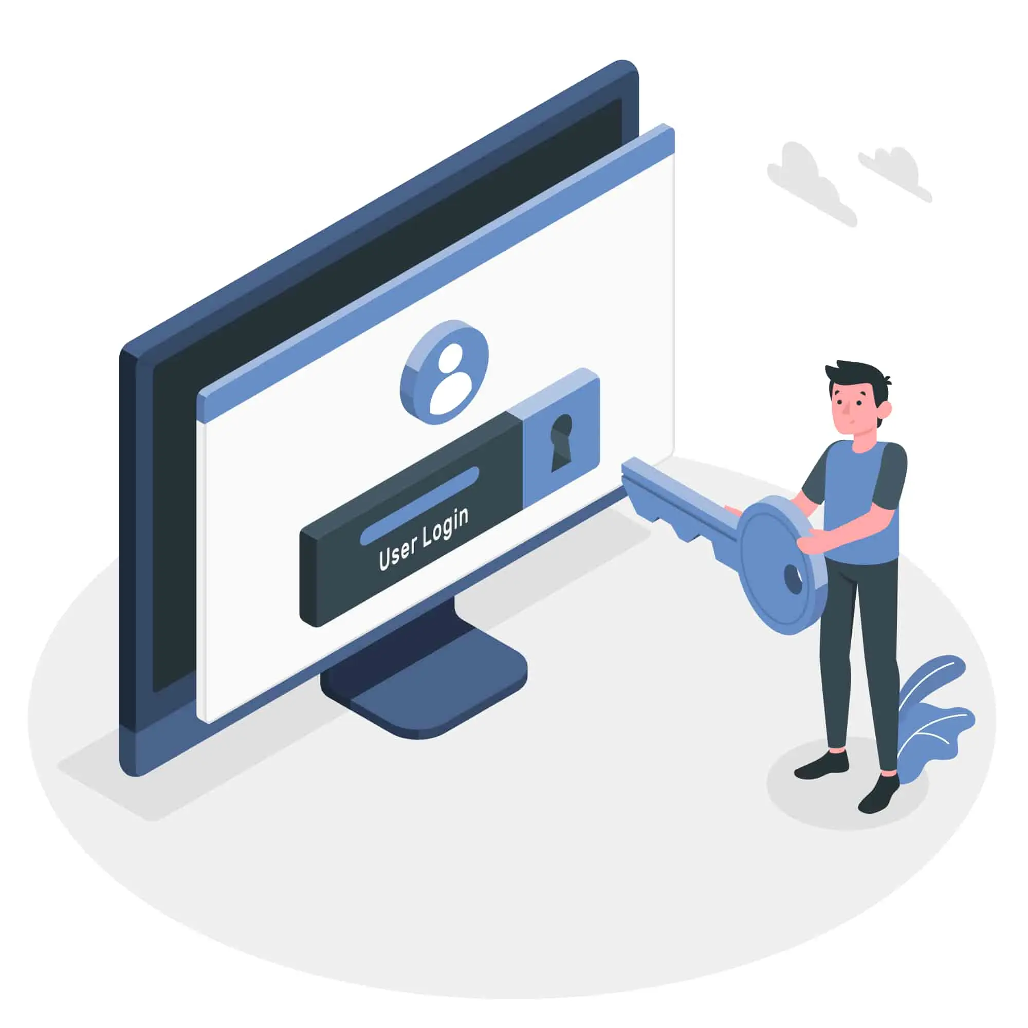 Phishing simulation process infographic showing assessment, deployment, training, and reporting stages